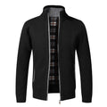 Top Quality Autumn Winter New Men&#39;s Jacket Slim Fit Stand Collar Zipper Jacket Men Solid Cotton Thick Warm Sweater - kaliphe