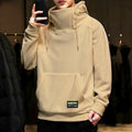 2022 Men&#39;s Thick Polar Fleece Sweatshirt Paired Couple Y2k Streetwear Autumn Winter Hood Sports Black Windproof Oversized Hoodie - kaliphe