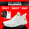 Kit IWO ULTRA Series 8 + Tenis Sneaker Pro + Fone Bluetooth Airdots