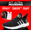 Kit IWO ULTRA Series 8 + Tenis Sneaker Pro + Fone Bluetooth Airdots