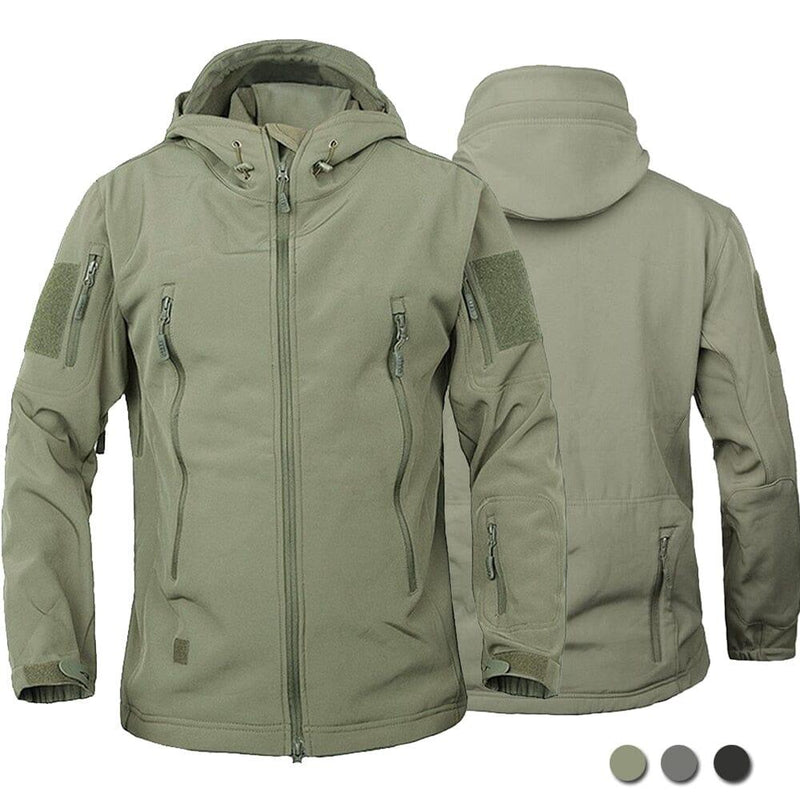 Military Outdoor Jackets Men Shark Skin Soft Shell Tactical Waterproof Windbreaker Army Combat Jacket Mens Hooded Bomber Coats - kaliphe