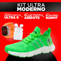 Kit IWO ULTRA Series 8 + Tenis Sneaker Pro + Fone Bluetooth Airdots